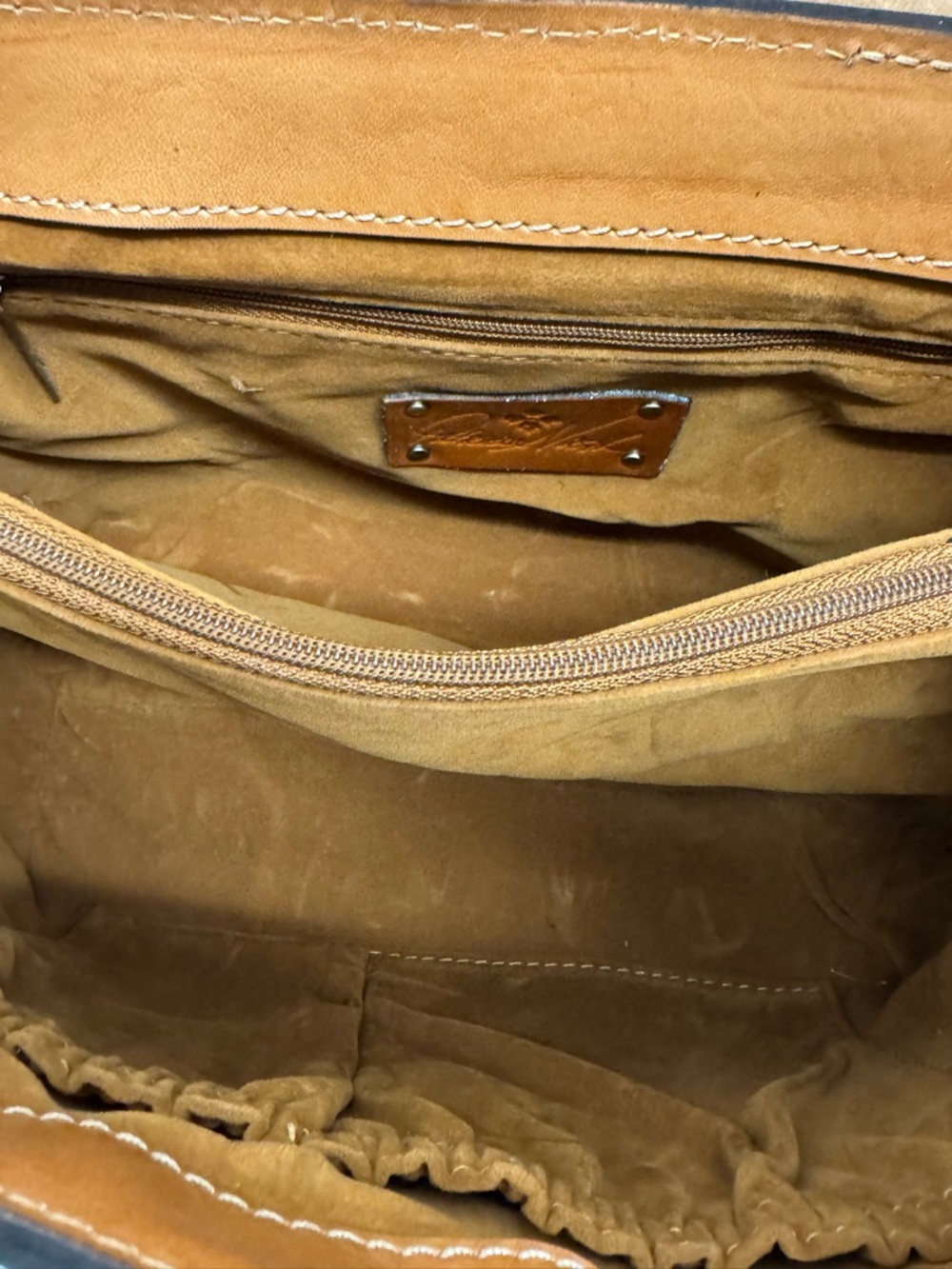 Patricia Nash Sinclair Tooled Leather Convertible Backpack - Picture 11 of 14